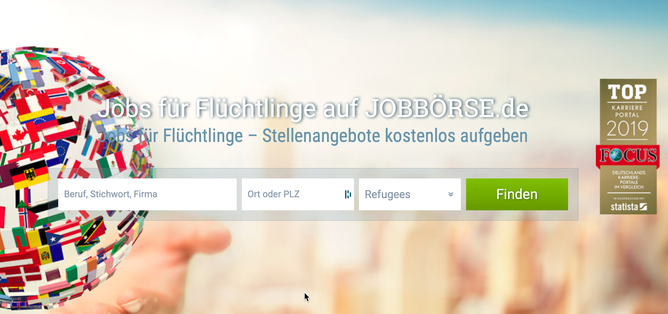 Jobs für geflüchtete Menschen auf JOBBÖRSE.de
